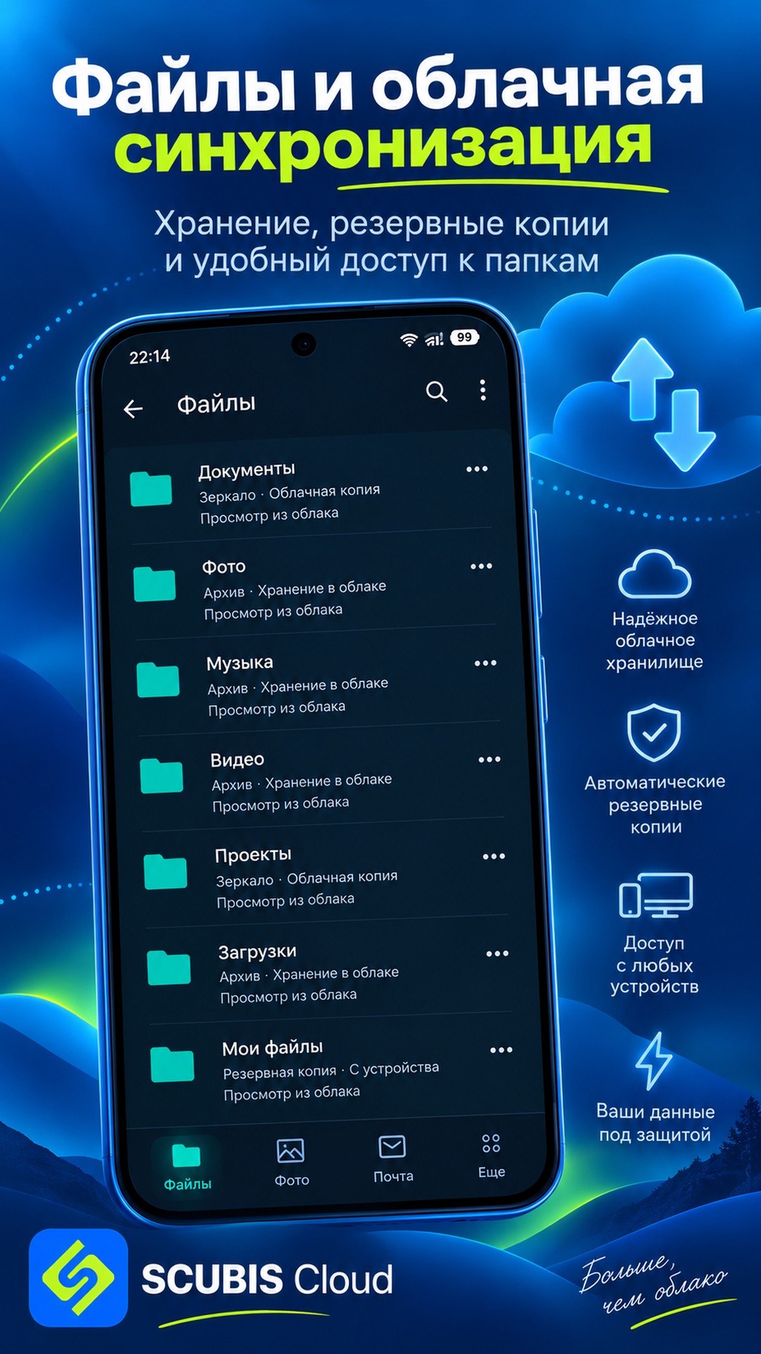 Файлы в SCUBIS Cloud